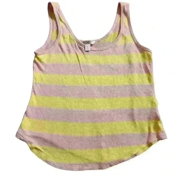 Women's Banana Republic STRIPE LINEN TANK sz XS petite - Picture 1 of 3